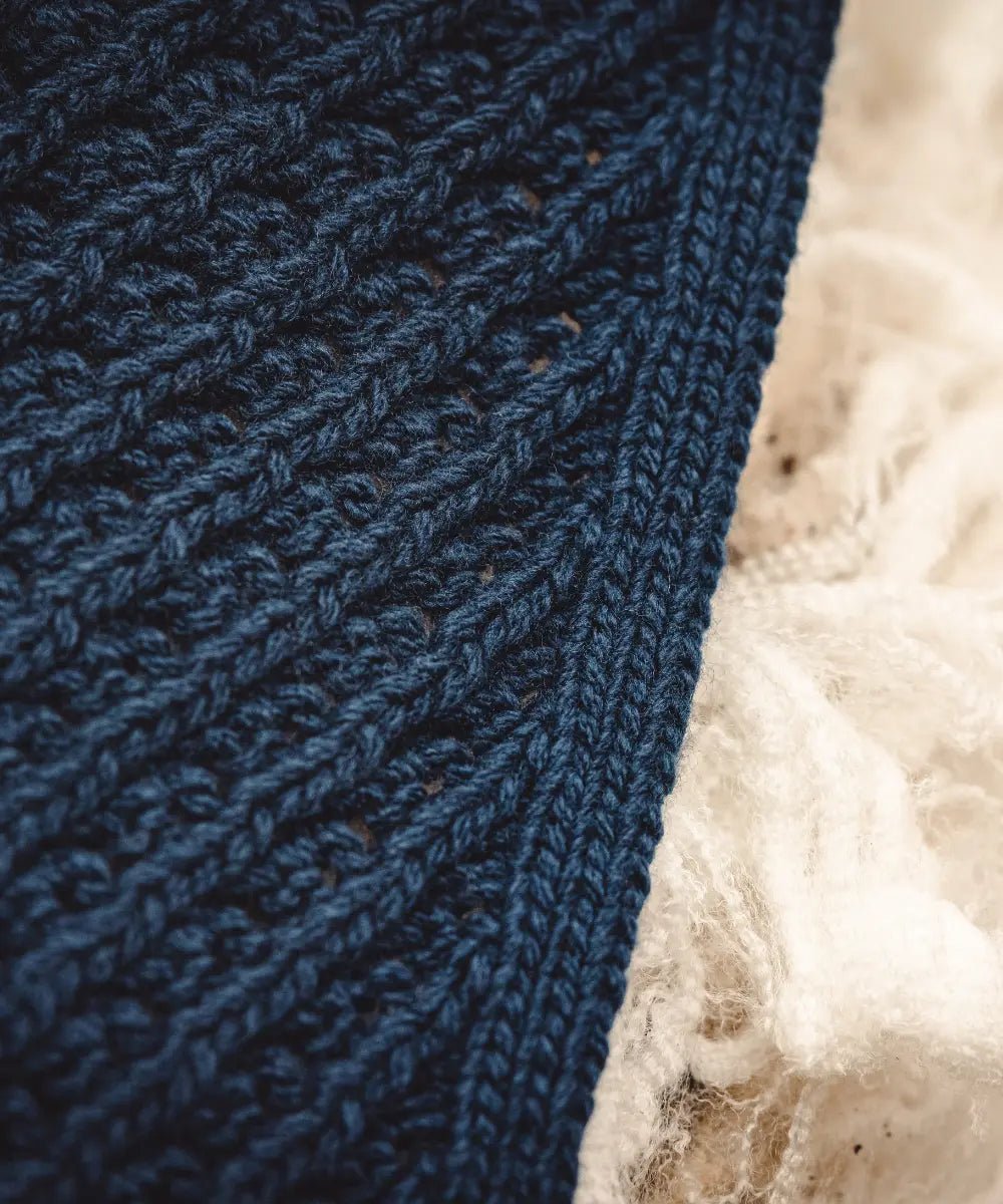 Puff Wheat Scarf - Deep Water
