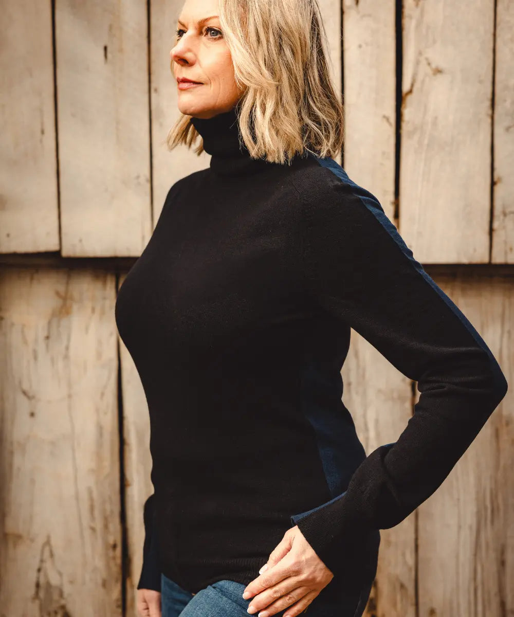 VB Signature Turtleneck - Ironbark Deep Water