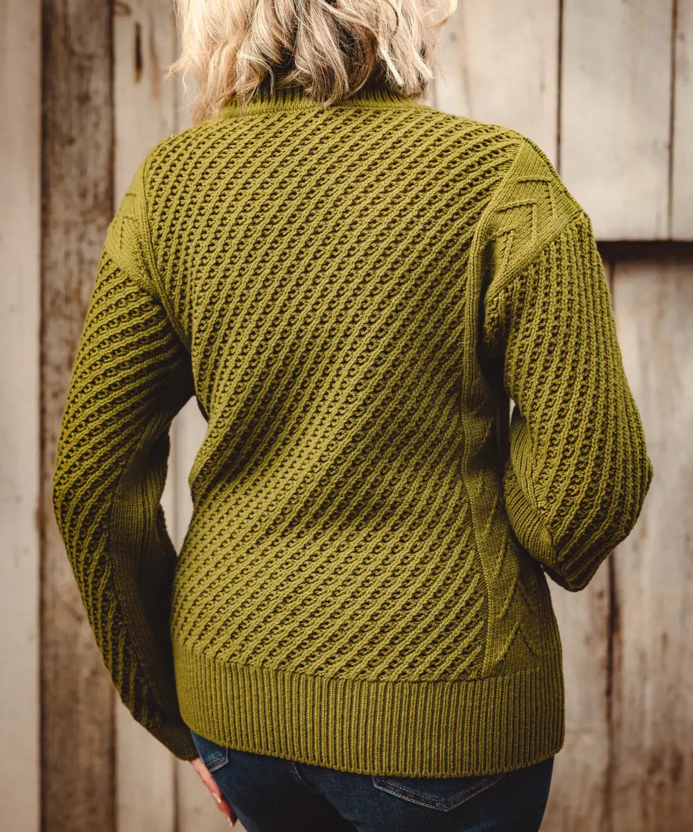 Puff Wheat Turtleneck - Moss