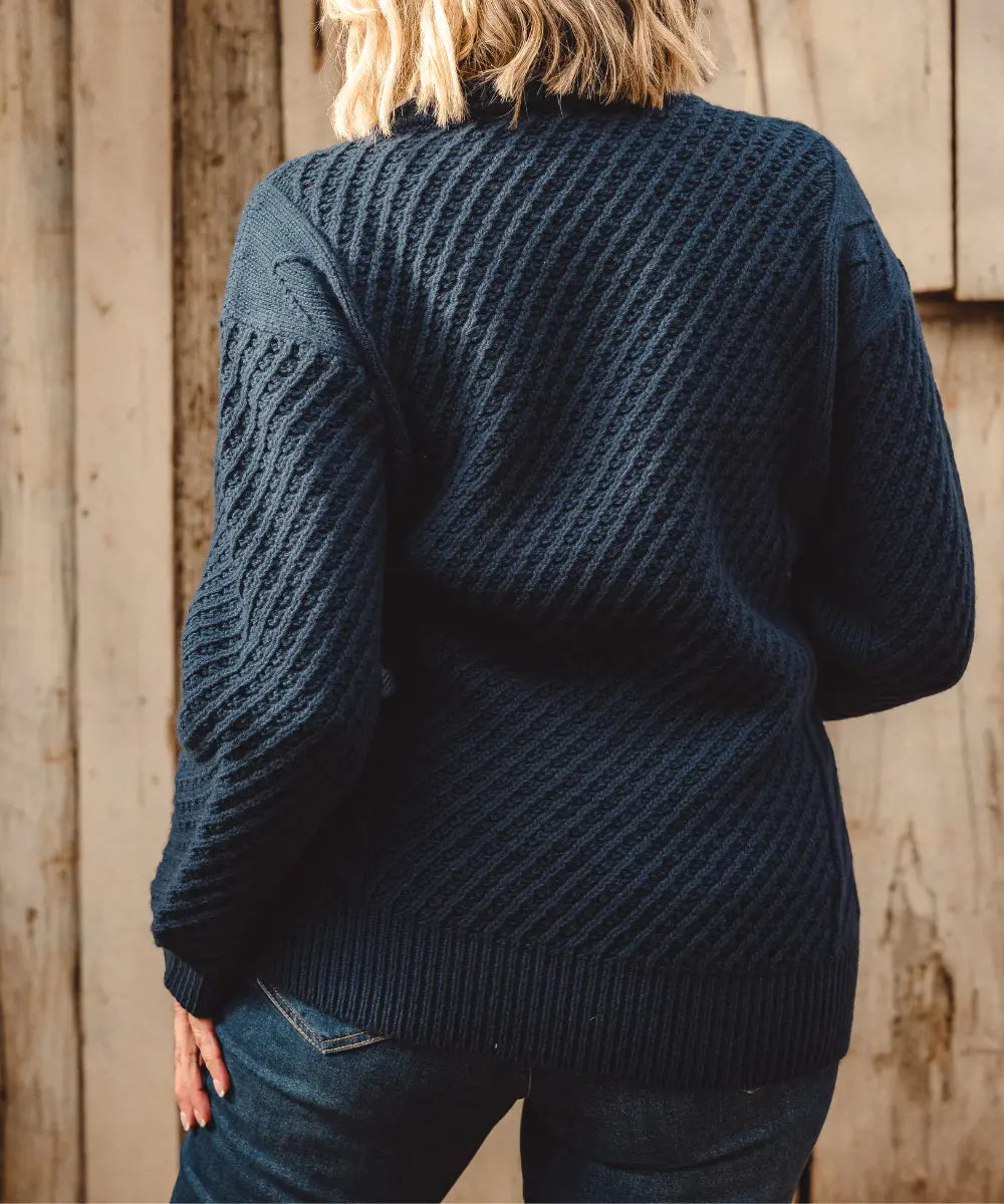 Puff Wheat Turtleneck - Deep Water