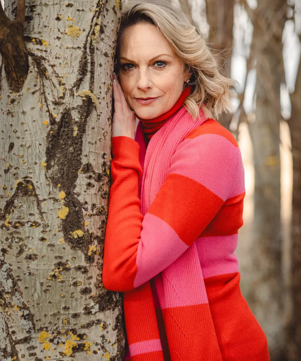 Colourblock Turtleneck - Opal Lilly Pilly