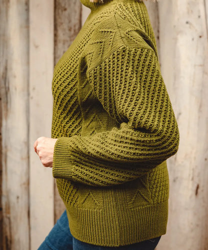 Puff Wheat Turtleneck - Moss