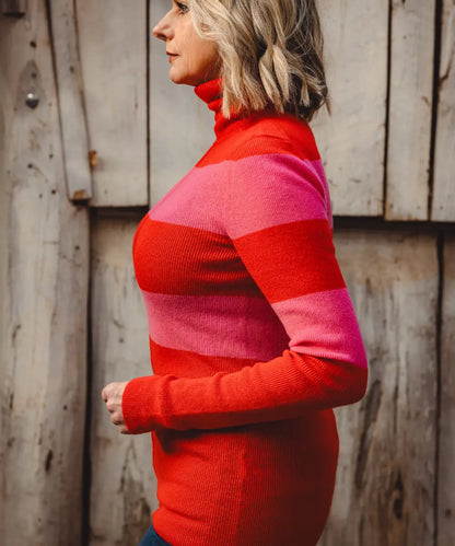 Colourblock Turtleneck - Opal Lilly Pilly