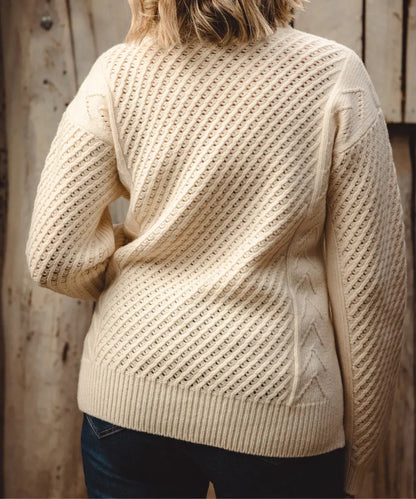 Puff Wheat Turtleneck - Pearl